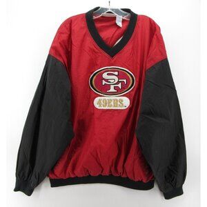 VINTAGE San Francisco 49ers Jacket XL Football Pullover 90s Embroidered